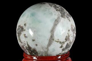 Polished Larimar Sphere - Dominican Republic #168126