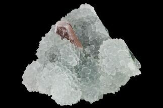 Stilbite Crystal on Quartz Chalcedony Stalactite - India #168985