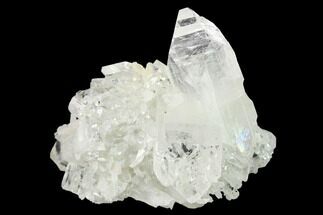 Colorless Apophyllite Crystal Cluster with Chalcedony - India #168970