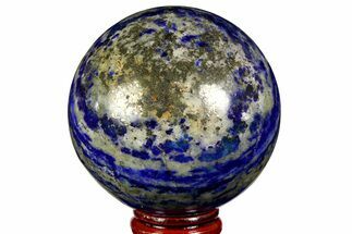 Polished Lapis Lazuli Sphere With Pyrite - Pakistan #170862