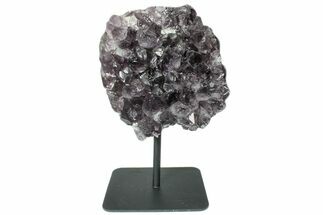 Amethyst Geode Section on Metal Stand - Deep Purple Crystals #171777