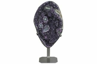 Amethyst Geode Section on Metal Stand - Uruguay #171905