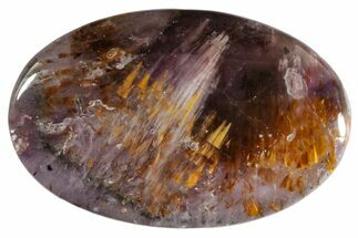 1.1" Amethyst Cacoxenite Oval Cabochon - Crystal #171384