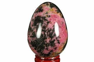 2.55" Polished Rhodonite Egg - Madagascar - Crystal #172473