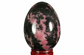 Polished Rhodonite Egg - Madagascar #172476