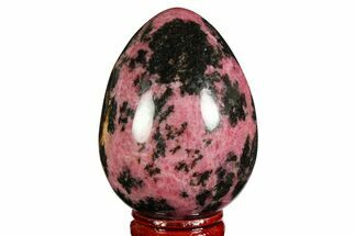 Polished Rhodonite Egg - Madagascar #172483
