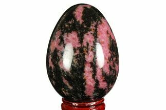 Polished Rhodonite Egg - Madagascar #172484