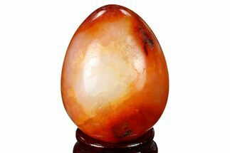2.5" Colorful, Polished Carnelian Agate Egg - Madagascar - Crystal #172711