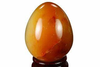 2.5" Colorful, Polished Carnelian Agate Egg - Madagascar - Crystal #172713