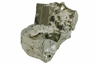 4.4" Shiny, Cubic Pyrite Crystal Cluster - Peru - Crystal #173276