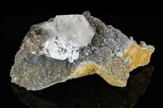 Herkimer Diamond Crystal Cluster on Druzy Quartz - New York - Crystal #175392
