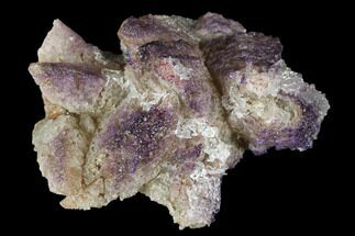 Calcite Crystals Dusted with Purple Fluorite - China #177570