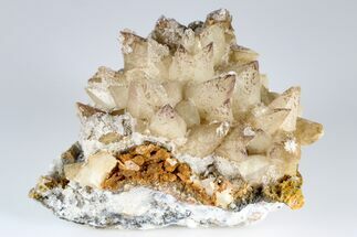 Calcite Crystal Cluster with Purple Fluorite (New Find) - China #177669