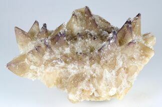 Calcite Crystal Cluster with Purple Fluorite and Gypsum - China #177672