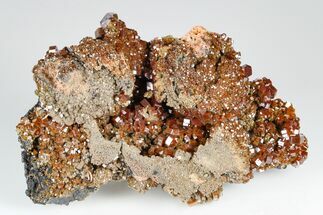 4.5" Deep Red Vanadinite Crystal Cluster - Huge Crystals! - Crystal #178375