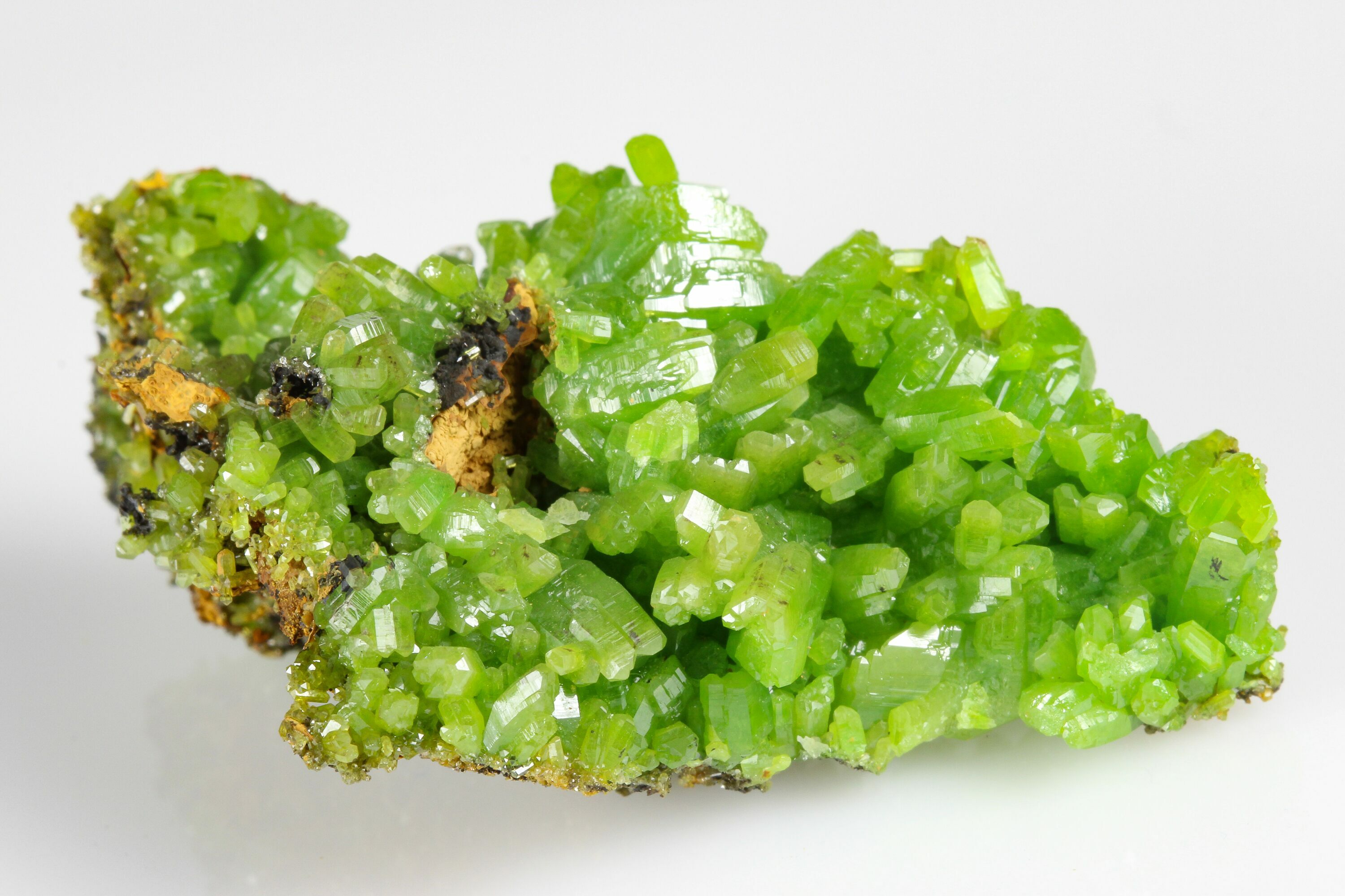 Apple-Green Pyromorphite Crystal Cluster - China #179806