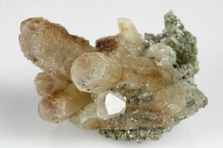 Quartz Crystal Cluster with Calcite & Loellingite -Inner Mongolia #180317
