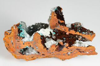 Rosasite and Calcite Crystal Association - Mexico #180774