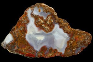 6.4" Colorful, Polished Agate Slab - Kerrouchen, Morocco - Crystal #181280