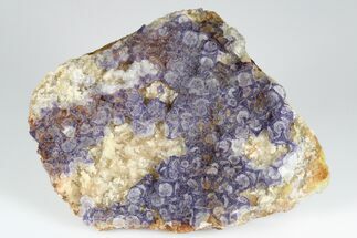 Purple Edge Fluorite Crystals on Quartz - China #182820