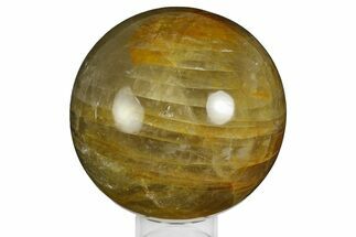 7.4" Polished, Yellow Hematoid Quartz Sphere - Madagascar - Crystal #182932