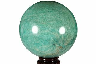 3.9" Chatoyant, Polished Amazonite Sphere - Madagascar - Crystal #183278