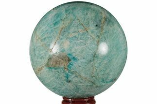 3.25" Chatoyant, Polished Amazonite Sphere - Madagascar - Crystal #183269