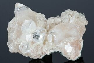 Colorless Apophyllite Crystal Cluster on Stilbite - India #183975