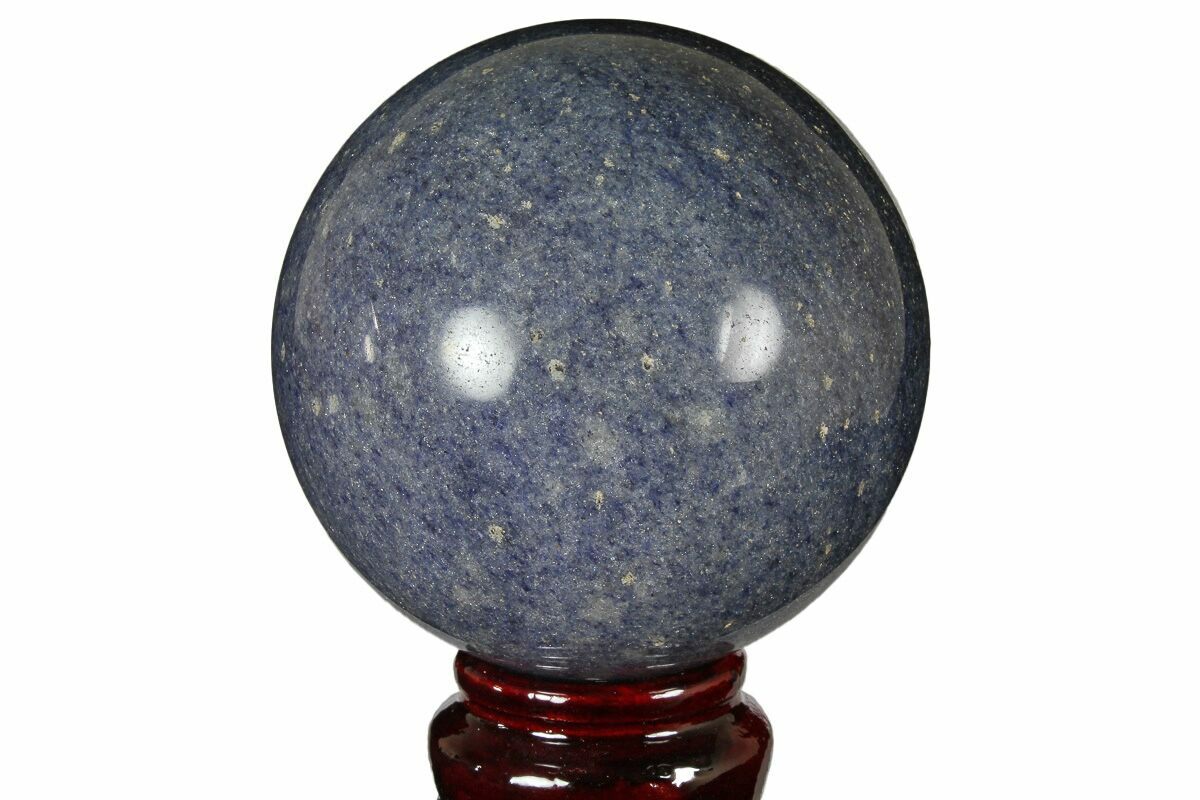 3 Polished Dumortierite Sphere Madagascar 157688 For Sale