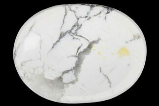 Polished White Howlite Worry Stones - Size #184712