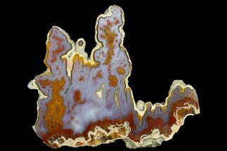 Polished Cathedral Agate Slab - Gorgeous Purple Bands #184901