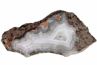 4.3" Polished Banded Laguna Agate - Mexico - Crystal #185206