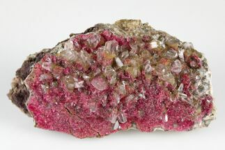 Roselite and Calcite Crystal Association - Aghbar Mine, Morocco #184217