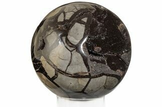Septarian Geode Sphere ( Lbs) - Madagascar #185649