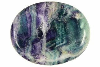 Polished Rainbow Fluorite Worry Stones #187687