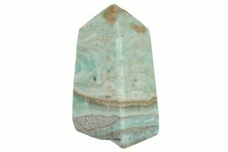 Polished Blue Caribbean Calcite Obelisk - Pakistan #187474