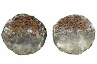 Polished Banded Agate Nodule Pair - Agouim, Morocco #187165