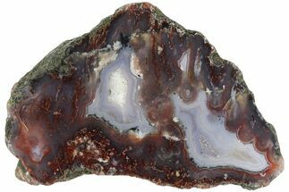 Polished Banded Agate Nodule Section - Morocco #187077