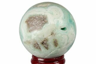 Polished Blue Caribbean Calcite Sphere - Pakistan #187695