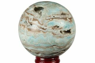 2.6" Polished Blue Caribbean Calcite Sphere - Pakistan - Crystal #187703