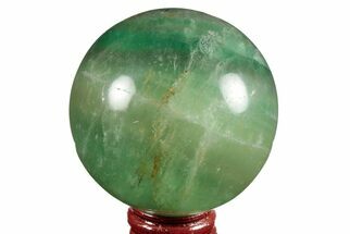 Polished Green Fluorite Sphere - Madagascar #191244