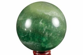 Polished Green Fluorite Sphere - Madagascar #191248