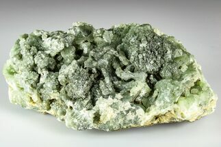 Green Prehnite Crystal Cluster with Epidote - Morocco #190992
