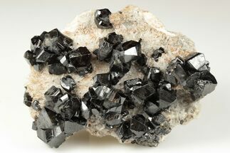 Lustrous Cassiterite Crystals On Quartz - Viloco Mine, Bolivia #192179