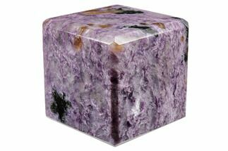 Polished Purple Charoite Cube - Siberia, Russia #193325