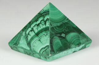1.9" Polished Malachite Pyramid - Congo - Crystal #194269