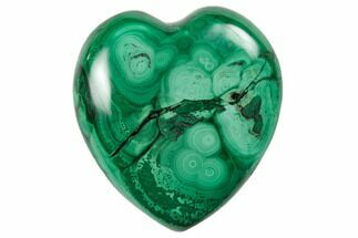 1.7" Polished Malachite Heart - Congo - Crystal #194254