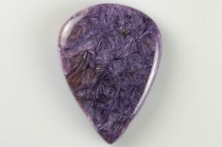 1.4" Polished Purple Charoite Teardrop Cabochon  - Crystal #194687