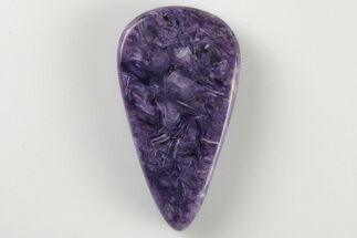 1.4" Polished Purple Charoite Teardrop Cabochon  - Crystal #194691