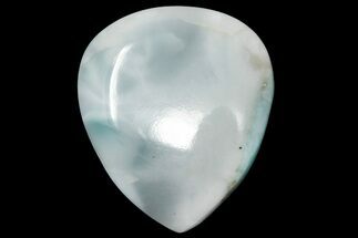 1.2" Polished, Sea-Blue Larimar Teardrop Cabochon - Dominican Republic - Crystal #194704